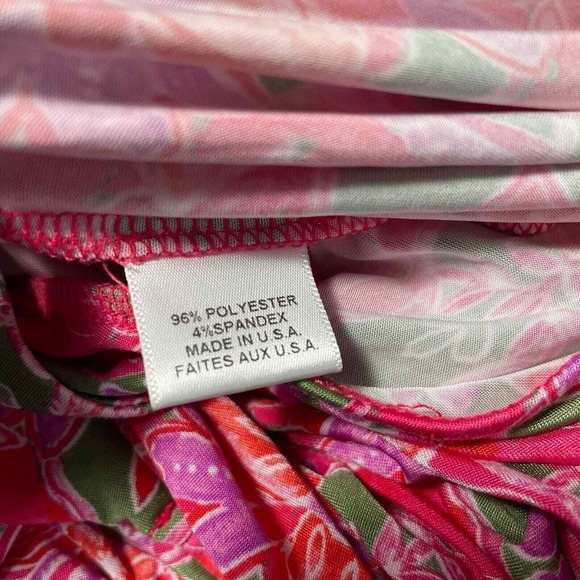 Misa Carlotta Dress Womens XL Pink Cutout Hi-Low Hem Short Sleeve Geometric Maxi - Picture 14 of 16